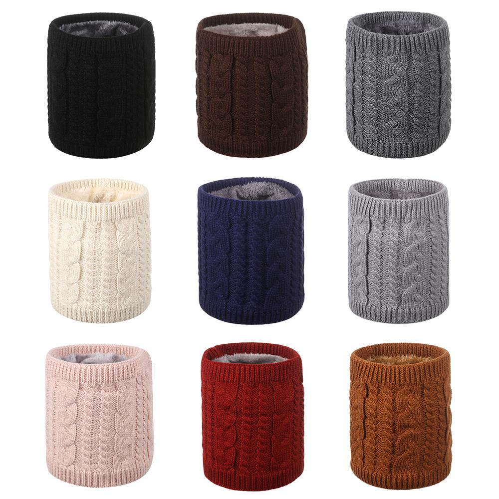 Cable Winter Warm Collar  Cowl Loop Snood Shawl Neck Warmer Circle Thicken Scarf Brushed Knit