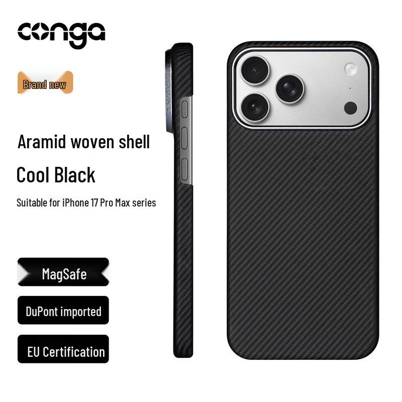 CONGA Magnetic Kevlar Aramid Fiber Phone Case for iPhone 17 Pro Max iPhone 17 Pro Max
