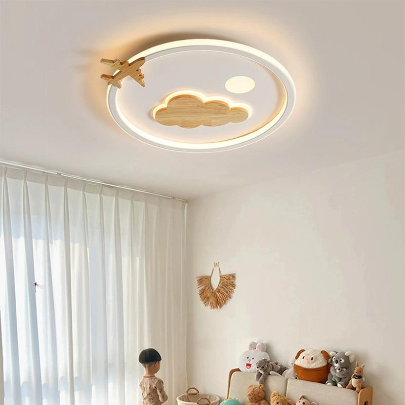 Modern Minimalist Kids' Airplane Cloud Ceiling Light