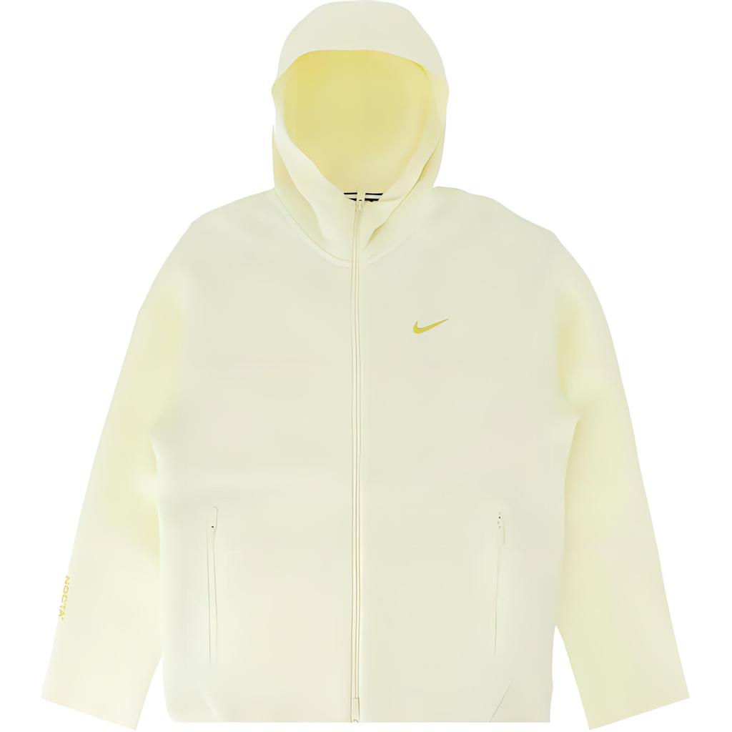 Nike As M Nrg Nocta Tch Flc Fz Hdy Logo Minimalist Long Sleeve Jacket Men Jackets Yellow FD8454-821