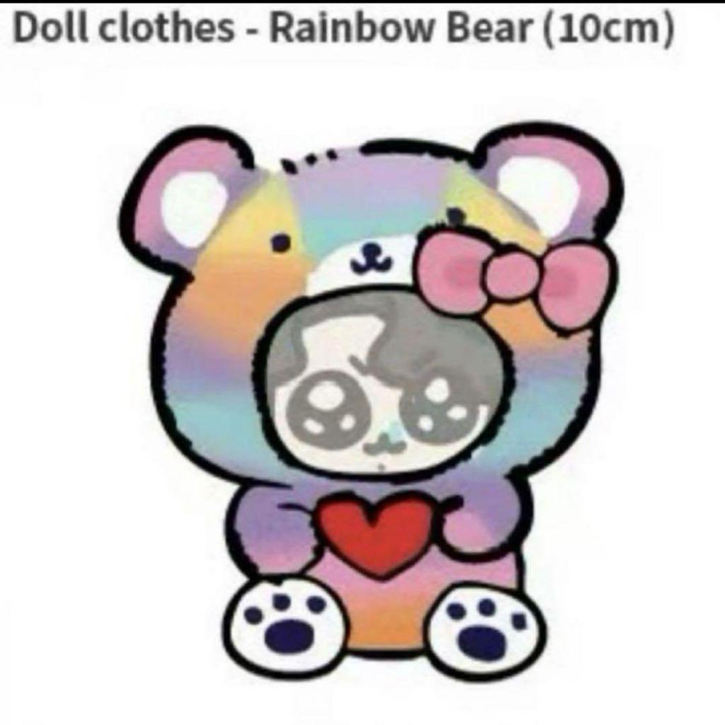 [USED] Jungkook Moknim Jungkook Tug-of-war Rainbow Bear Plush Costume