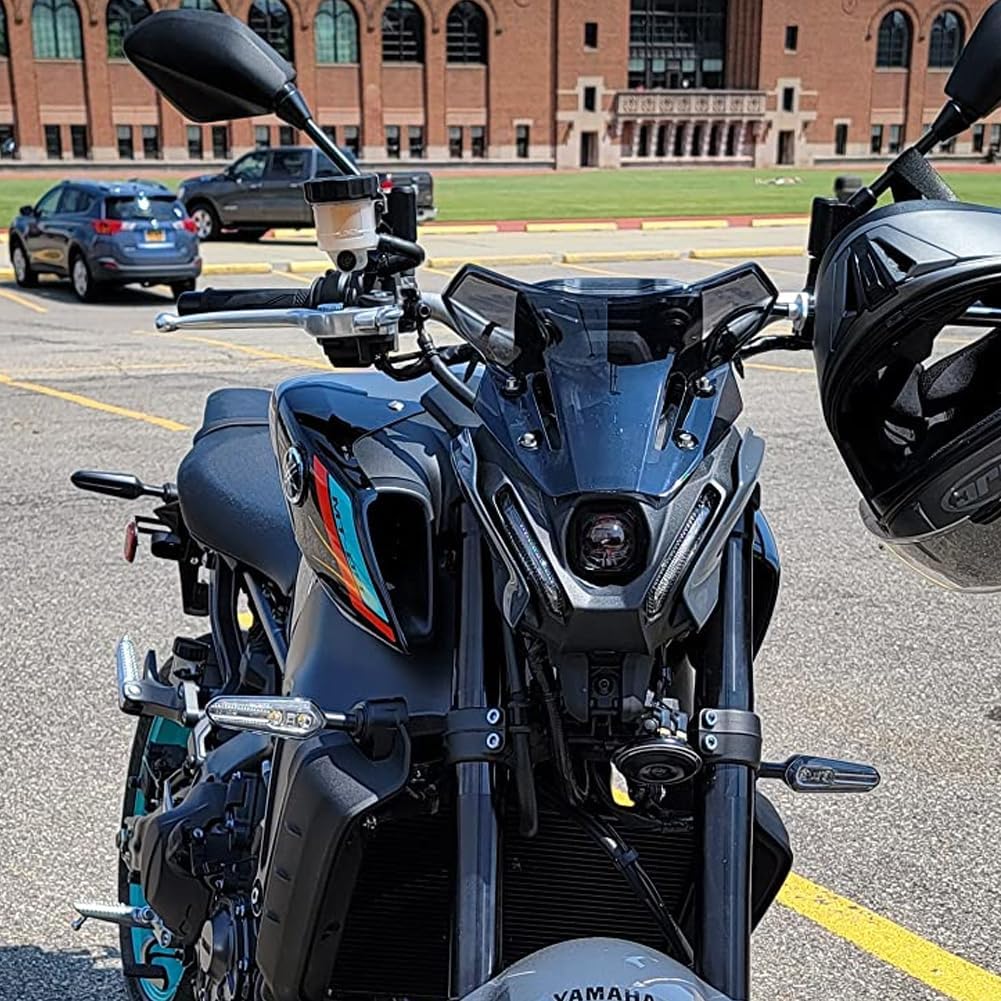 MT-09 VISOR KIT 2021-2023 Windshield for Y&amaha MT09 MT-09 / SP FZ-09 FZ09 Windscreen Fly Screen Motorcycle Accessories Wind Deflector 2022 (Clear)