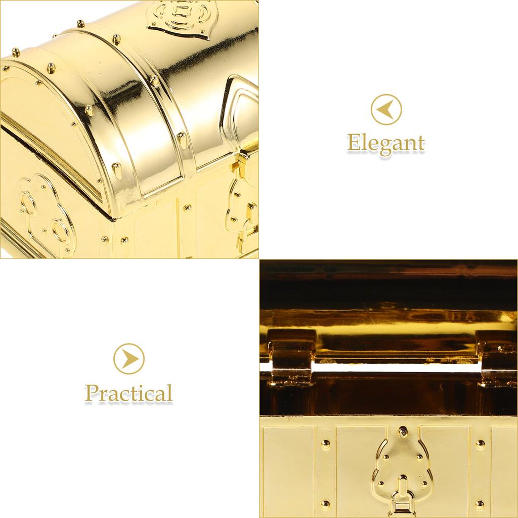 12Pcs European Style Wedding Candy Boxes Elegant Mini Treasure Chest Plastic Candy Favor Box for Bridal Shower Birthday Party