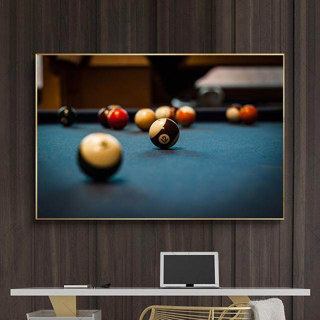 Vintage Bilardo Duvar Resimleri Snooker Tuval Boyama Duvar Sanatı Modern Spor Posterleri Baskılar Oturma Odası Kulübü Duvar Dekor için