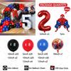 149pcs Kids Birthday Red Blue Balloons Garland Arch Kit For Party Decors Age 1-9 Spiderman 3D Marvel Foil Balloons Air Globos