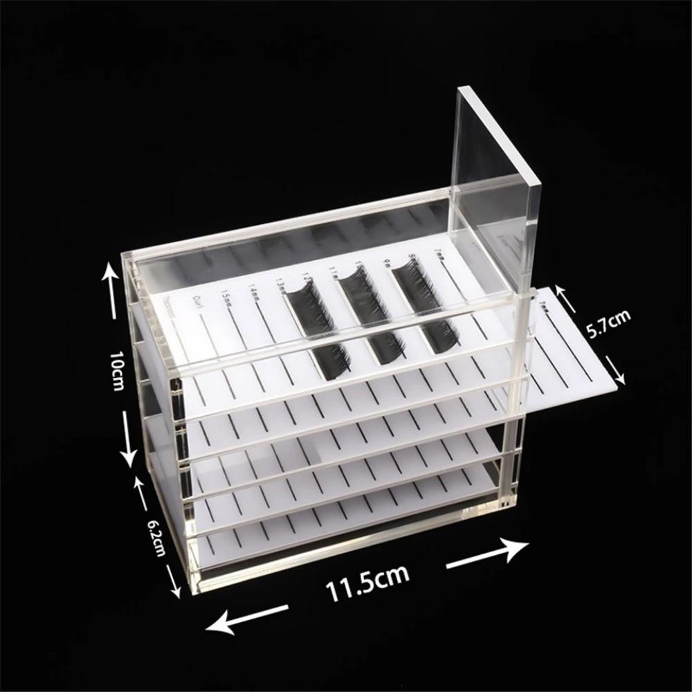 1/5 Layers False Eyelashes Storage Box Transparent Lash Holder New Display Stand  Makeup Tool