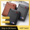 BADB1 New 2025 Leather Mini Credit Card Coin Purse Portable Wallet Car Emblem For M F10 F20 F30 E90 F80 F87 X2 X3 X4 M2 M3 M4 M5 M