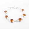 Natural Citrine Gemstone 925 Sterling Silver Jewelry Handmade Bracelet For Her RB-13-6