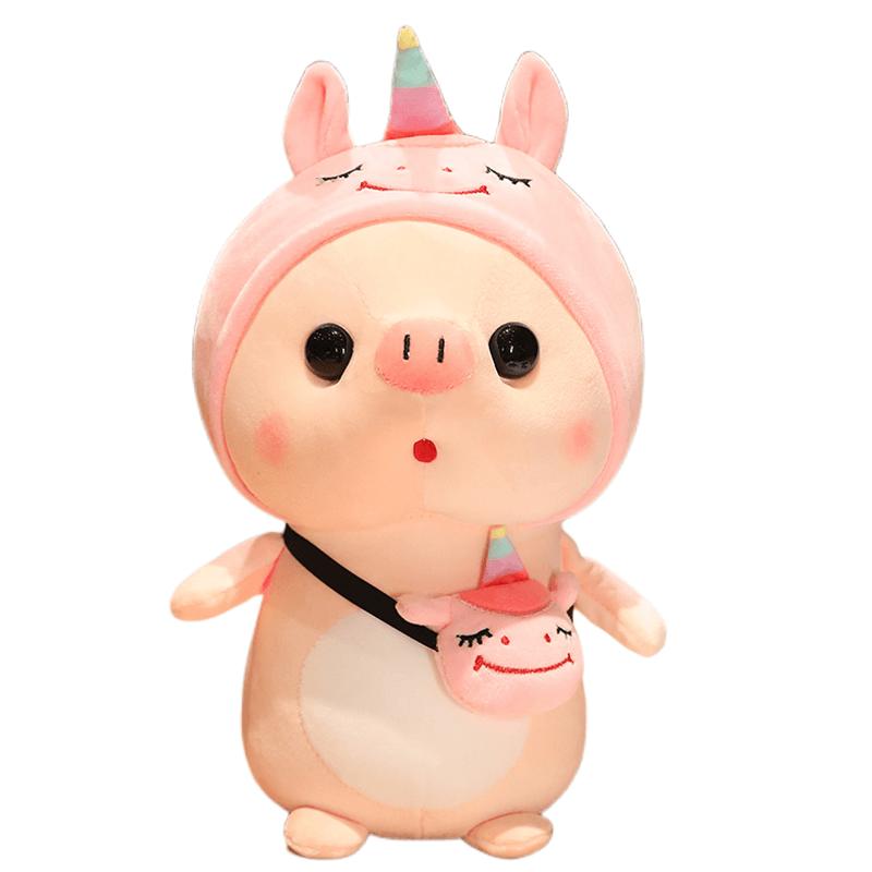 Kawaii Pig Plush Toy Stuffed Animal Piggy Cosplay Bunny Unicorn Dinosaur Sunflower Plushie Doll Pillow Room Decor Birthday Gift