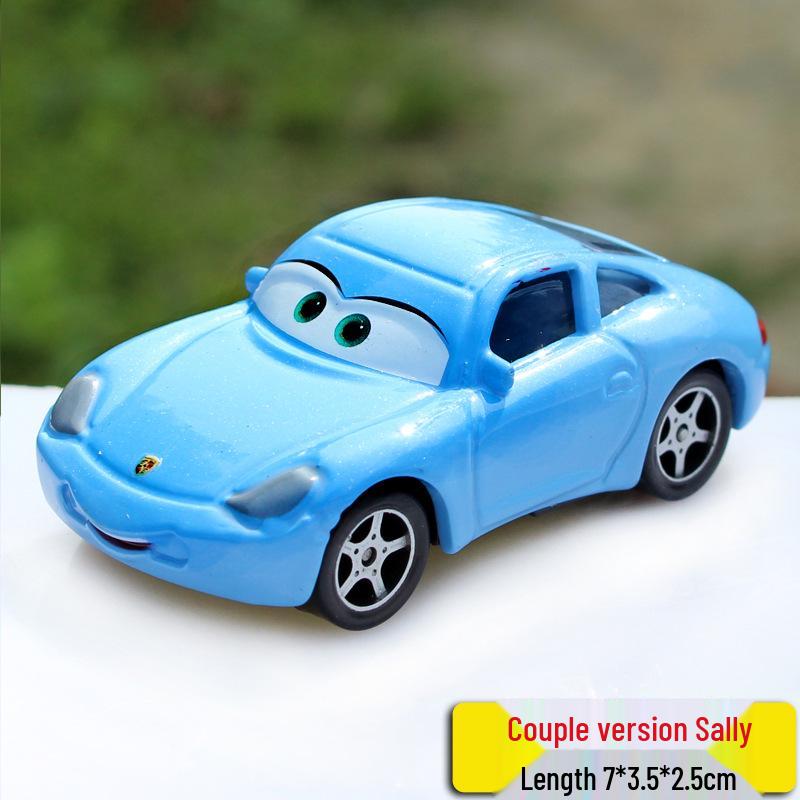 Pixar Cars Alloy Toy Set: McQueen, Mater, Sally, Sheriff Models