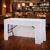Simple Solid Color Spandex Stretch Tablecloth Rectangular Dustproof Table Cover Elastic Washable Exhibition Table Decor Wedding