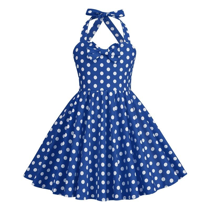 GMXIA Girls' Floral Hepburn Halter Dress Slip Dress