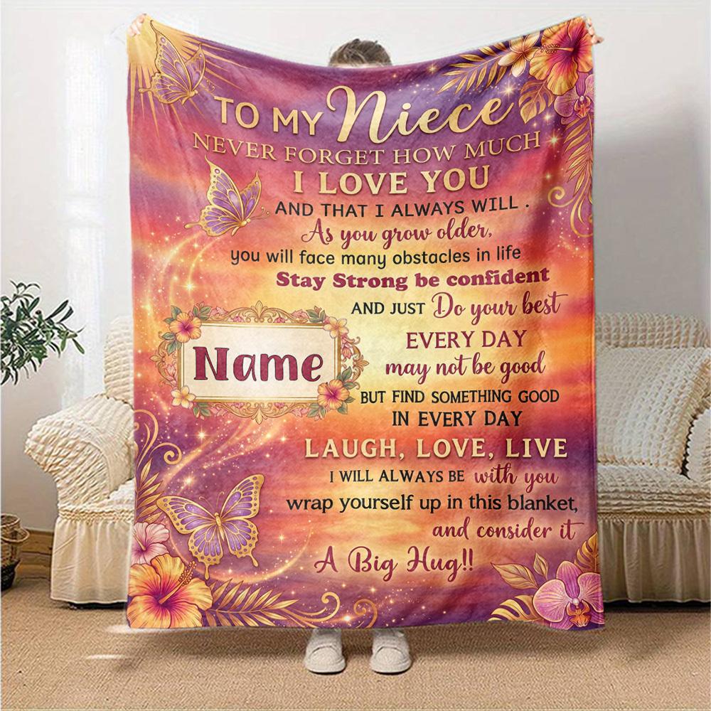 Love Support Blanket Customize Your Name Blanket Soft And Comfortable It'S The Perfect Gift For Family Friends Or Loved Ones Suitable For All Seasons
