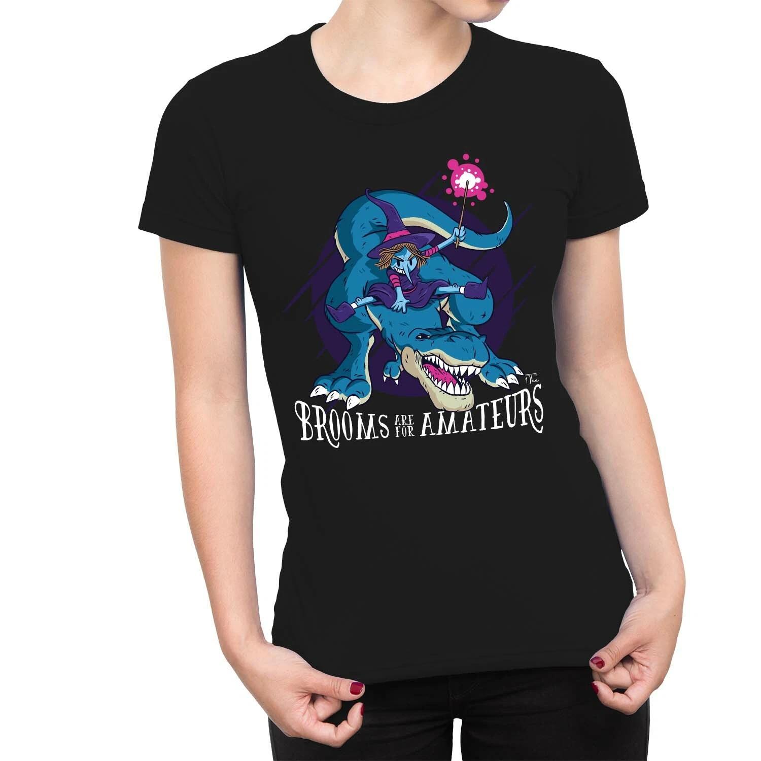 1Tee Womens Brooms are for Amateurs T-Shirt XS