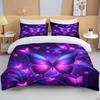 Neon Romantic Butterfly Roses Print Bedding Set Duvet Cover 1 Duvet Cover 2 Pillowcases Adult and Children Bedding Set Luxury