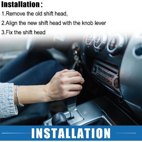 Automatikgetriebe Schalthebelknauf für Mazda 3 2009-2016 für Mazda 3 Sport 2009-2016 Matt Silberfarben