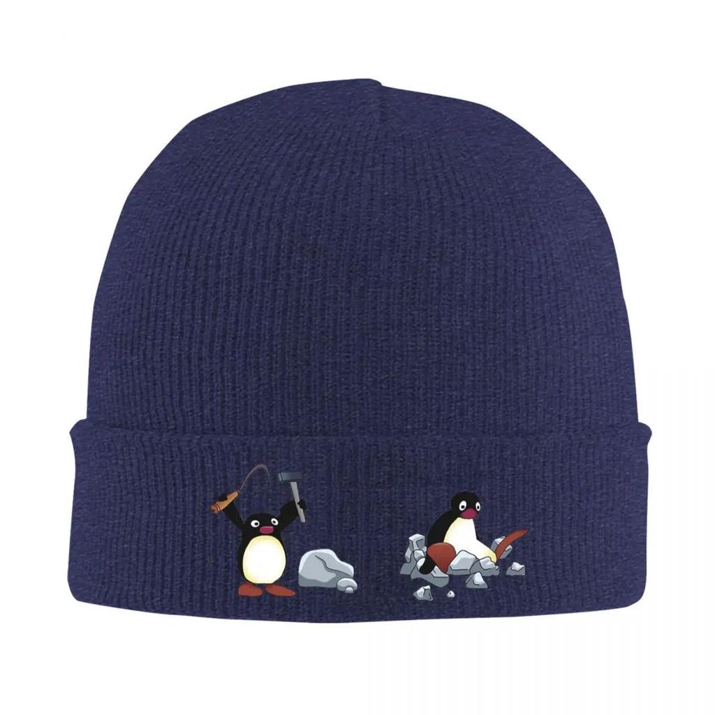 New Angry Geologist Penguin Warm Knitted Cap Hip Hop Bonnet Hat Autumn Winter Outdoor Beanies Hats For Unisex Women Adult