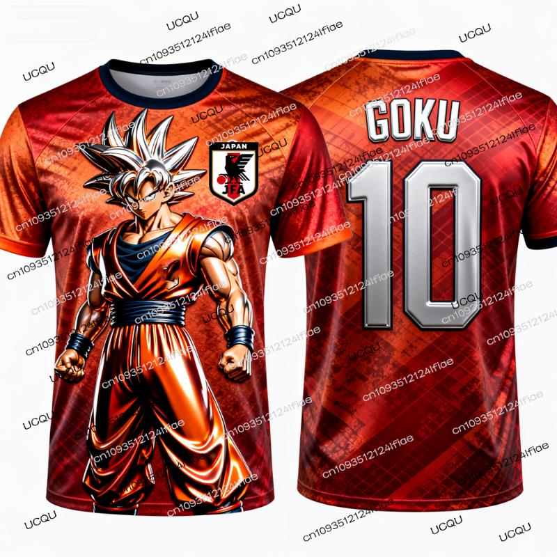 2025 Японская футболка для футбола Dragon Ball Z Гоку Детская тренировочная одежда для футбола Взрослая мужскаяженская повседневная футболка Толстовки 160 980₽
