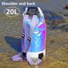 1PC 10/20L Dazzling Colorful Dry Bag Beach Outdoor Sports Bag Large Capacity Shoulder Crossbody Camping Beach Fishing Waterproof Bag