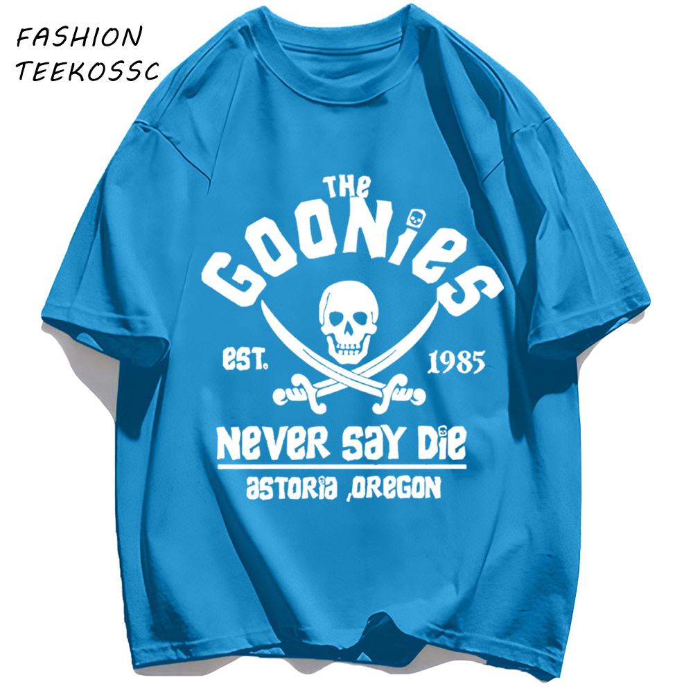 The Goonies Skeleton Printing Mens Basics T Shirts AllMatch Cotton TShirt Colour Summer Clothing Oversize Crewneck Sportswear