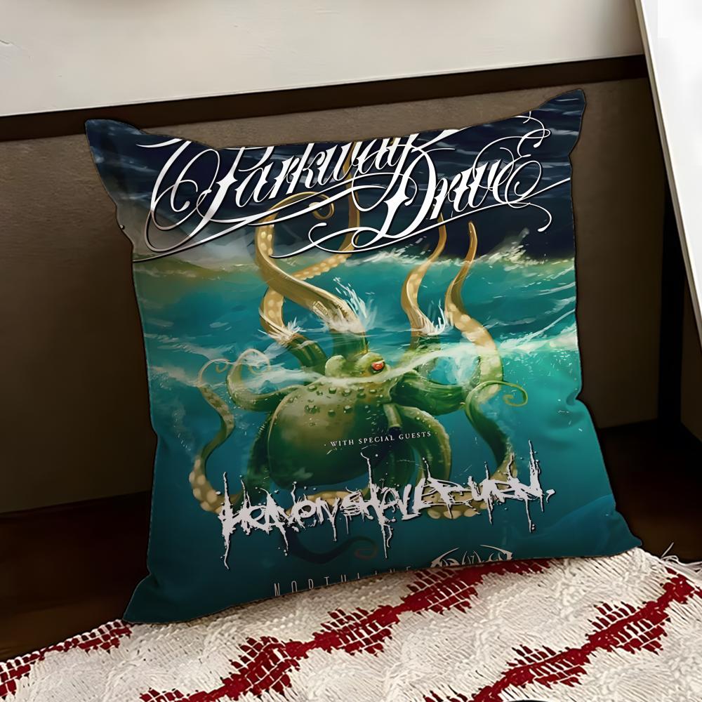 Parkway DDrive Band Cushion Cover Reversible Soft Durable Pillow Cover Home  Car MultiScene Use for Daily Comfort
