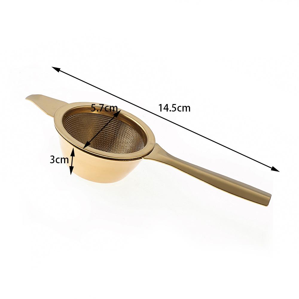 New 1set Reusable Fine Tea Strainer Filters Kongfu Stainless Steel Mesh Colander Reusable Teapot Infuser With Handle