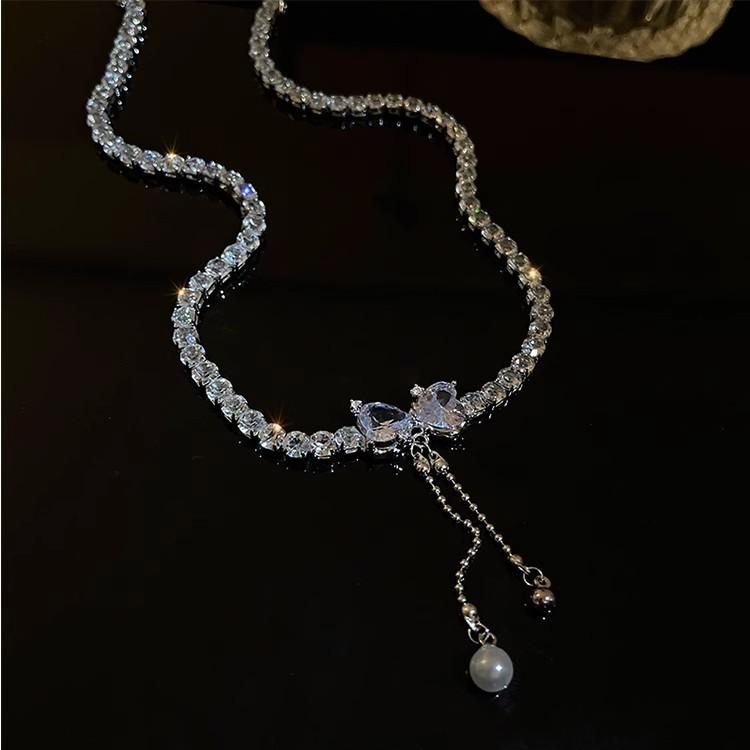 Ожерелье с кисточками и бантом женская легкая роскошь цепочка на шею цепочка на ключицы чокер для платья