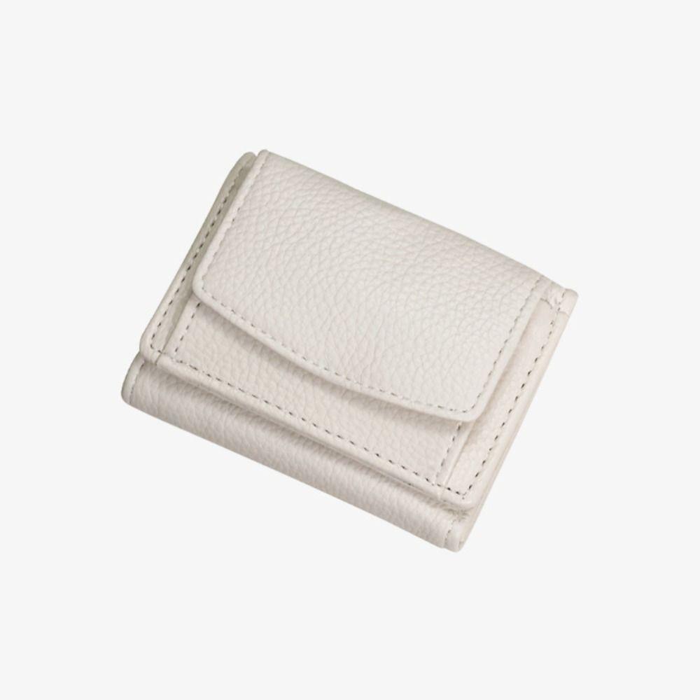 New PU Leather Leather Wallet Coin Purse Short Wallet Folding Mini Wallet with Cash Slot Simple Small Purse for Women
