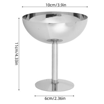 Serving Dessert Cup Compact 200ml Dessert Holder Smooth And Shiny DIY 304 Stainless Steel Elegant For Pudding