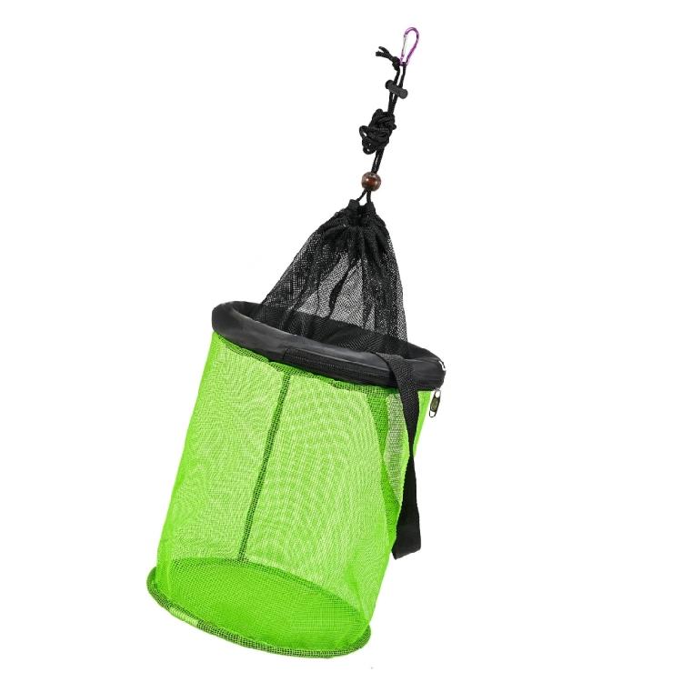 Nylon Net Baits Storage Cage for Keep Crayfish Minnows Floating Fishing Basket Bucket Foldable Fishing Net Holder