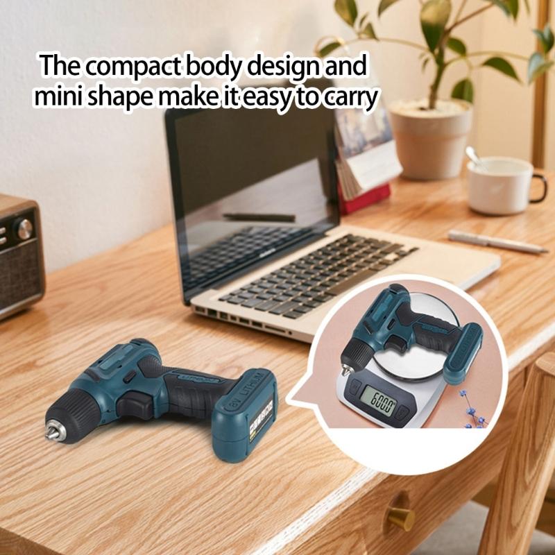 Cordless Driver Drill Brushless Electric Impact Screwdriver Rechargeable Power Tool Variable Speed for Home