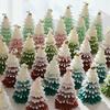 Christmas Tree Candle Frosted Scented Candle Two-tone Gradient Scented Candle, Christmas Tree Scented Candle Home Décor Gift