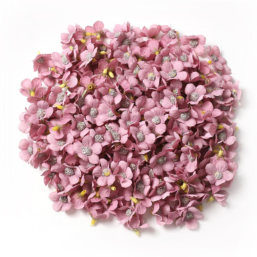 50/100Pcs 2cm Daisy Artificial Flowers Head Small Silk Multicolor Fake Flower Crown For Wreath DIY Craft Home Wedding Decoration