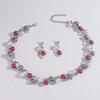 Necklace  Earrings  Bracelet  Two-piece Set  Fashionable and Versatile Clavicle Pearl Jewelry for Women