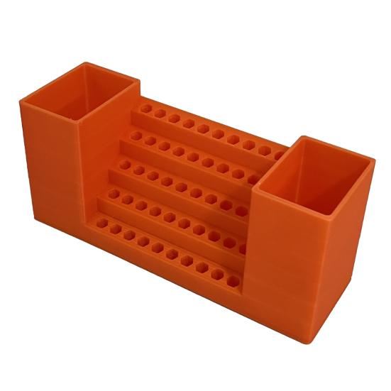 50-Hole Drill Bit Organizer Hex Bit Storage Box Screwdriver Bits Holder Impact Driver Bit Organizer Tool Box for Workbench Shed Workshop