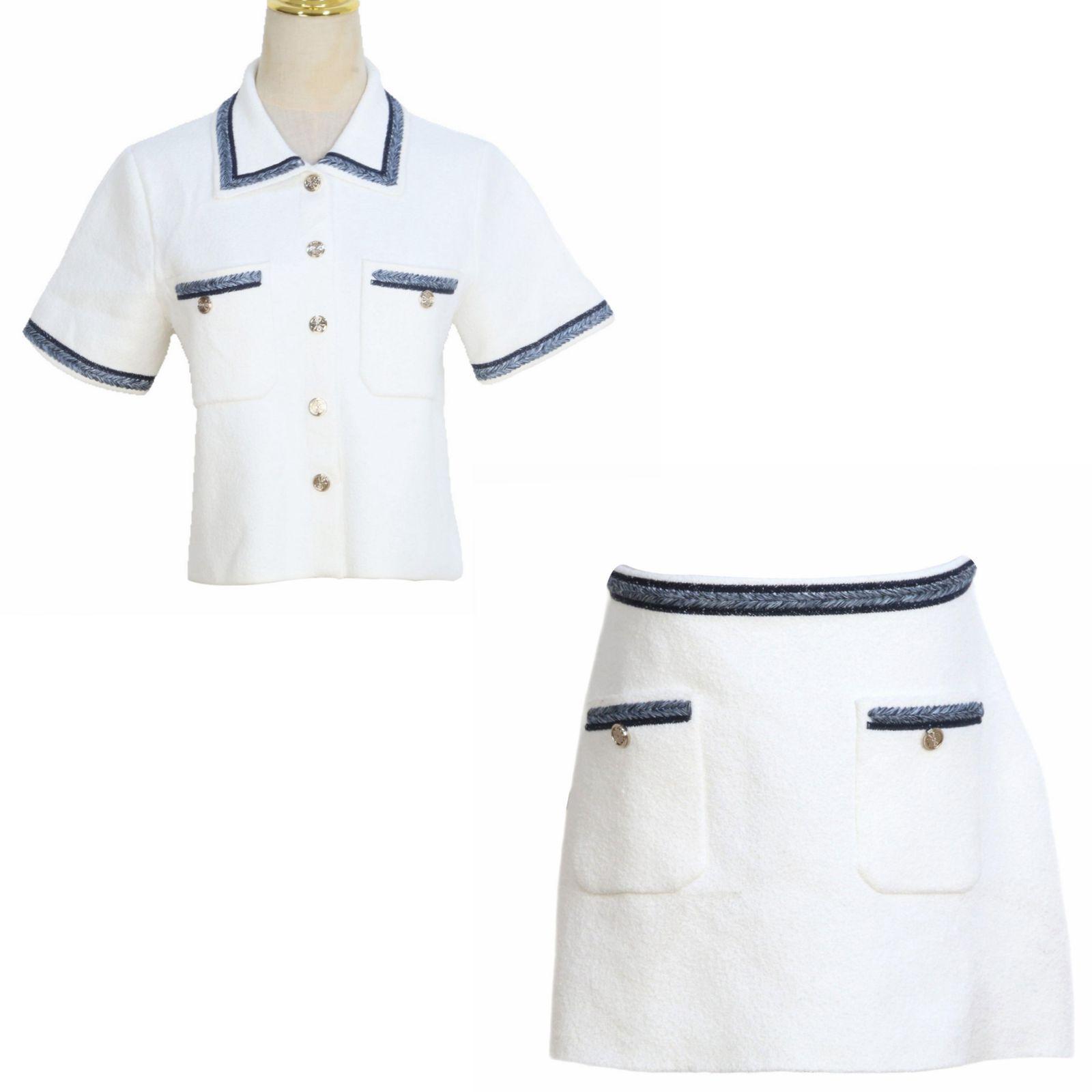 

Women s French Knitwear & Half Skirt Set - Casual Spring/Autumn Style S