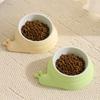 Pet Bowl with Anti-Slip Mat Base Stable Non-Slip Cat Food Bowl Tilted Design Rounded Arc Smooth Edges Pet Cat Feeding