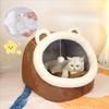 Haustierstreu Katzenstreu Winter warm Hundehütte vier Jahreszeiten universell Katzenhaus halbgeschlossen Katzenbett Haus warm