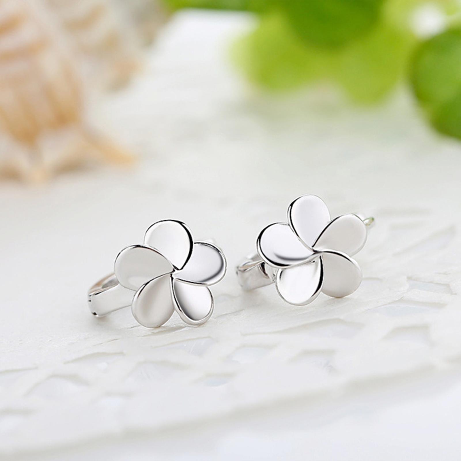 Copper Leaf Grass Ear Buckle Five Leaf Flower Earrings Flower Ear Rings Earrings Alice Ear Buckle Flower