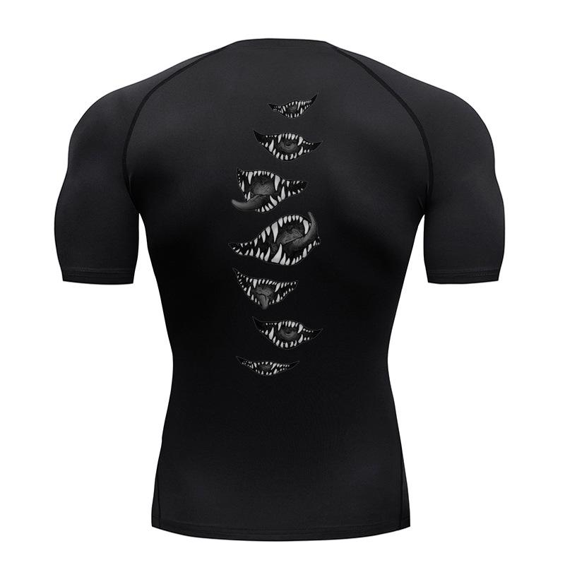 Berserker Courage Men's Compression Fitness T-Shirt - Quick-Dry, Tight Fit for Running & Gym