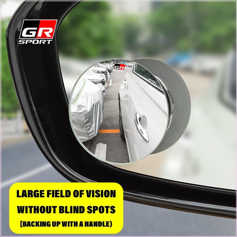 2pcs Wide Angle Car Blind Spot Mirrors Suction Cup 360 Adjustable for Toyota Trd Gr Yaris Hilux Corolla Prius Avensis Emblem Auris Rav4