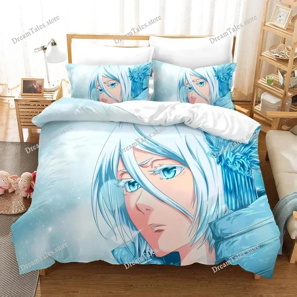 New Anime Bleach Cartoon Print Duvet Cover Pillowcase Bedding Set Double Twin Full Queen King Adult Kids Bedclothes Quilt Cover7