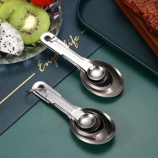 High Quality Double Scale Easy To Clean Lightweight Professional Endurance Individual Tea Coffee Scoop for Restaurant Measuring Teaspoon