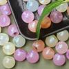 10pcs DIY Handmade Materials Necklaces Jewelry Marking Beads Lustrous for Earrings Loose Beads Round Bbeads Slant Hole