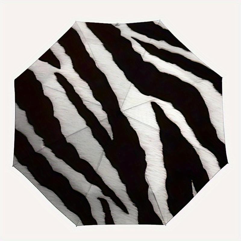 

1pc Zebra Print Animal Auto Open/Close Umbrella with One Touch Button,, Windproof Design Lightweight Portable Umbrella for Women & Men6032