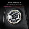 Fashionable Rhinestone Ignition Switch Decorative Ring for Women
