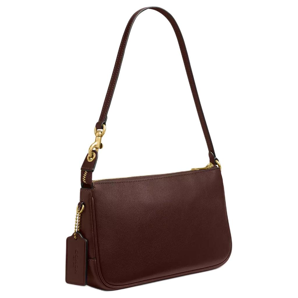 Coach Plaza Top Zip Closure Leather Shoulder Bag Small Women Bags Brass Maple CCC41-B4MPL