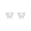 Trendy 925 Sterling Silver Butterfly Hoop Earrings for Women