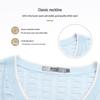 SNOWFLYING Women's V-Neck Color-Block Lyocell Silk Blend Knit Tee