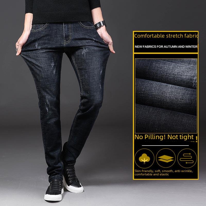 Herrenjeans mit geradem Bein für Frühling und Herbst: High-End Casual National Trend